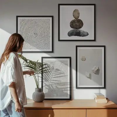 Modern homokkő hatású falikép készlet nappaliba modern festmény stílusban