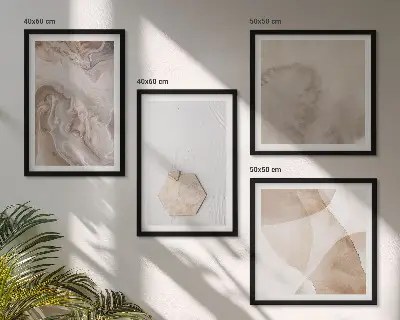 Dekorációs falikép szett nappaliba természet ihlette absztrakt design mintával