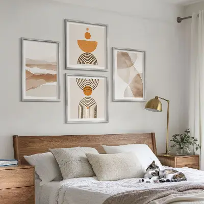 Keretezett poliptichon minimalista szerkezetek árnyalatai mintával