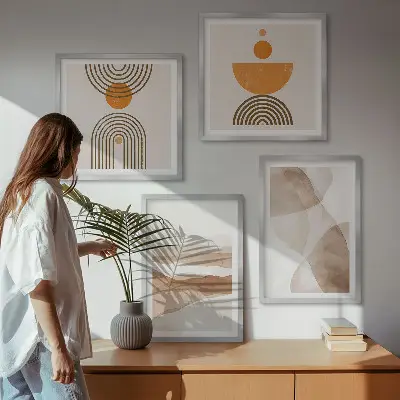 Keretezett poliptichon minimalista szerkezetek árnyalatai mintával