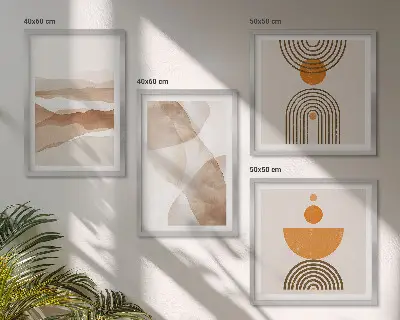 Keretezett poliptichon minimalista szerkezetek árnyalatai mintával