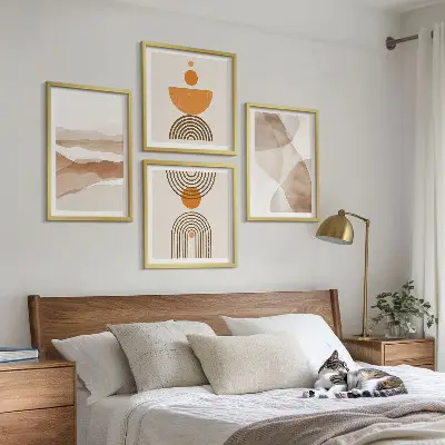 Keretezett poliptichon minimalista szerkezetek árnyalatai mintával
