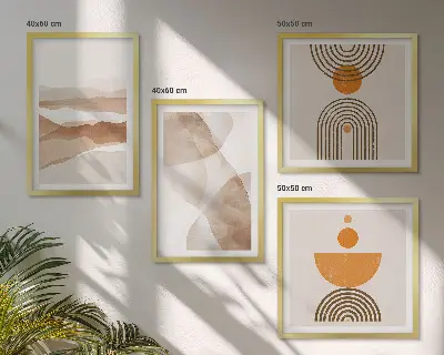 Keretezett poliptichon minimalista szerkezetek árnyalatai mintával