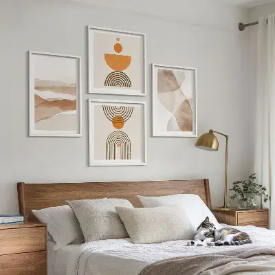 Keretezett poliptichon minimalista szerkezetek árnyalatai mintával