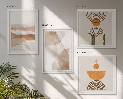 Keretezett poliptichon minimalista szerkezetek árnyalatai mintával