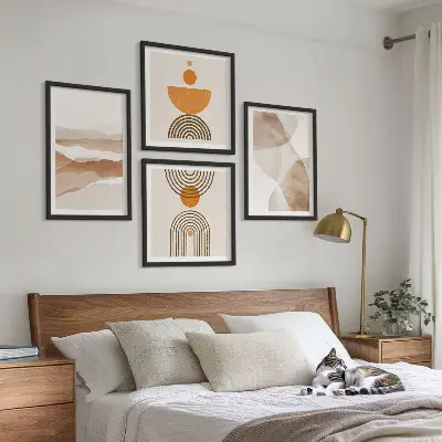 Keretezett poliptichon minimalista szerkezetek árnyalatai mintával