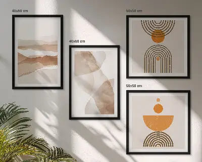 Keretezett poliptichon minimalista szerkezetek árnyalatai mintával