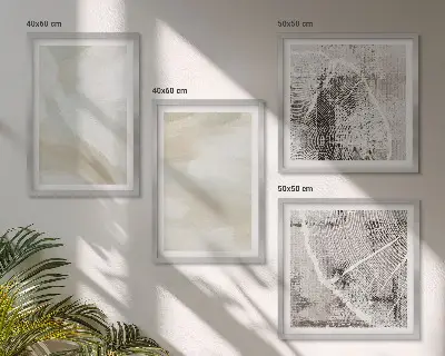 Keretezett poliptichon festék textúra minimalista stílusban