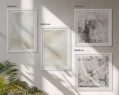 Keretezett poliptichon festék textúra minimalista stílusban