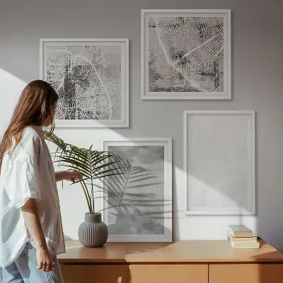 Absztrakt modern formák dekorációs képkészlet nappaliba