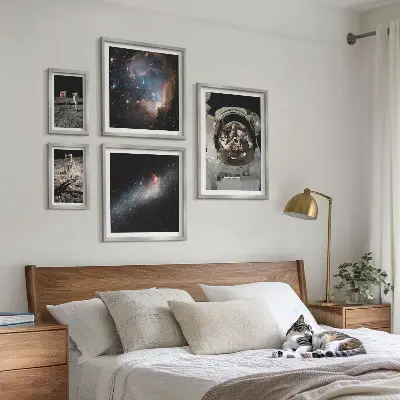 Űrhajósok leszállása a Holdon prémium keretezett kép