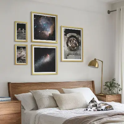 Űrhajósok leszállása a Holdon prémium keretezett kép