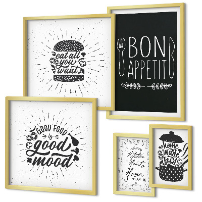 Dekorációs kép készlet nappaliba Konyhai inspirációk a főzéshez