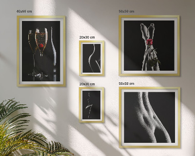 Képkészlet nappaliba Elegáns modern díszítések Fekete és piros