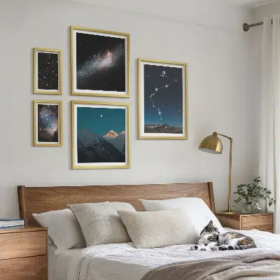 Galaxisok kozmikus tájképei képkészlet nappaliba