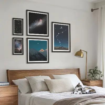 Galaxisok kozmikus tájképei képkészlet nappaliba