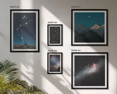 Galaxisok kozmikus tájképei képkészlet nappaliba
