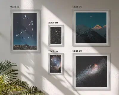 Dekorációs kép készlet nappaliba kozmikus tájak csillagképei mintával