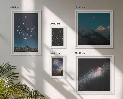 Képkészlet nappaliba a galaxis kozmikus tájképeivel