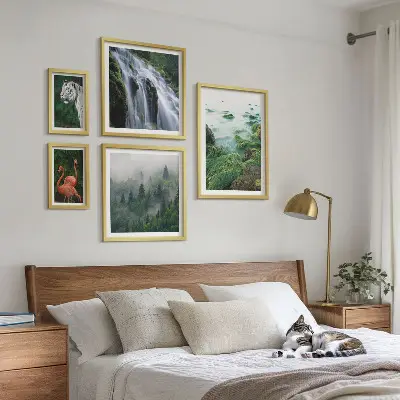 Képkészlet nappaliba természet, vadállatok és táj motívumokkal