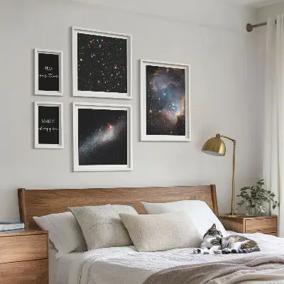Képkészlet nappaliba kozmikus témájú motivációs fali dekoráció