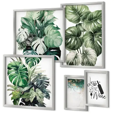 Absztrakt növényi idézetek prémium válogatás keretezett kép