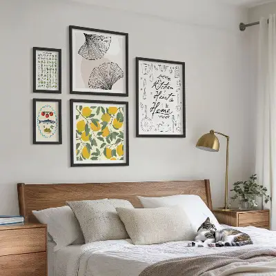 Dekorációs képkészlet stílusos konyhai inspirációs mintával nappaliba