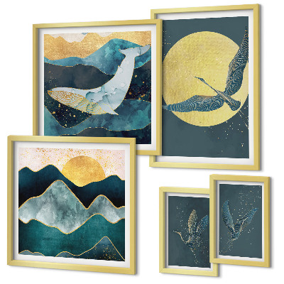 Prémium keretezett kép válogatás Madarak hegyei modern stílusban