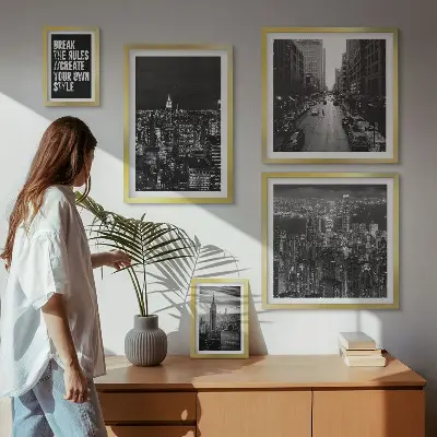 New York fekete-fehér kilátásai prémium keretezett képválogatás