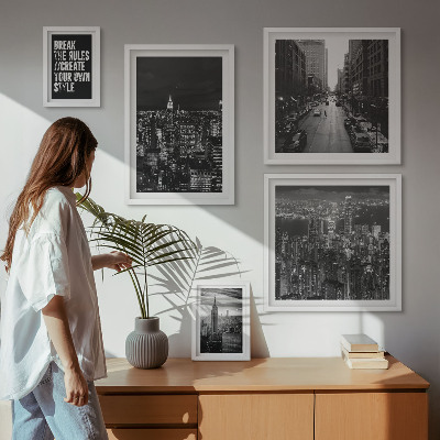 Prémium keretezett kép válogatás New York fekete-fehér kilátásai