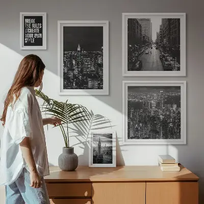 New York fekete-fehér kilátásai prémium keretezett képválogatás