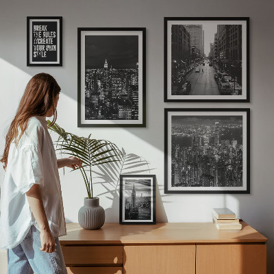 Prémium keretezett kép válogatás New York fekete-fehér kilátásai