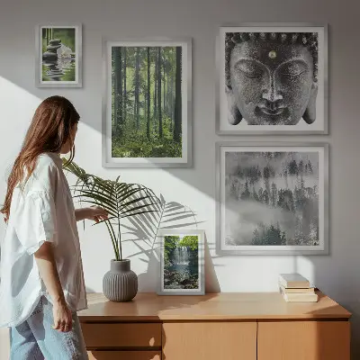 Képkészlet nappaliba pihentető zen természet témákkal