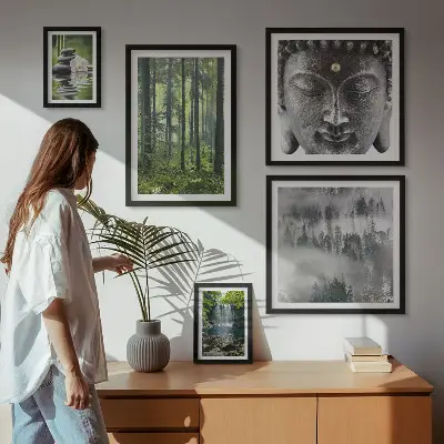Képkészlet nappaliba pihentető zen természet témákkal