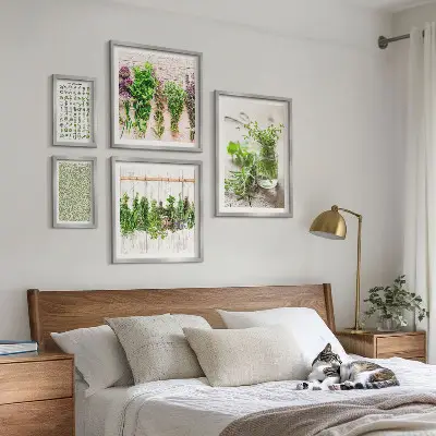 Gyógynövényes dekorációs képkészlet nappaliba szánt inspirációk
