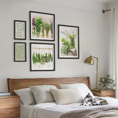Gyógynövényes dekorációs képkészlet nappaliba szánt inspirációk
