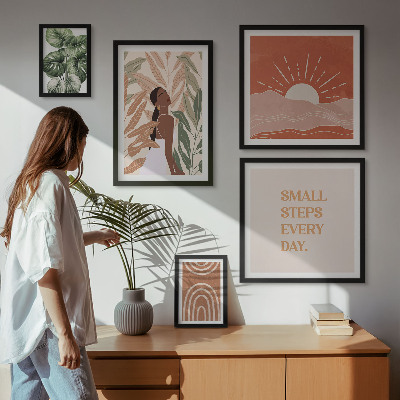 Prémium keretezett kép válogatás Bohém stílusú növényi motívum