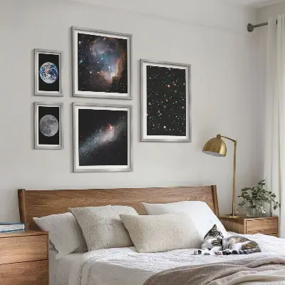 Dekorációs képkészlet kozmikus galaxis tájképek nappaliba