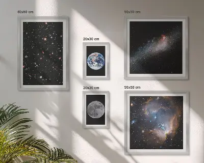 Dekorációs képkészlet kozmikus galaxis tájképek nappaliba