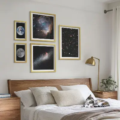 Dekorációs képkészlet kozmikus galaxis tájképek nappaliba