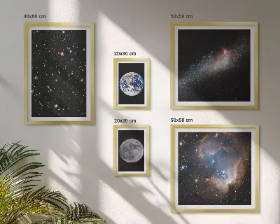 Dekorációs képkészlet kozmikus galaxis tájképek nappaliba