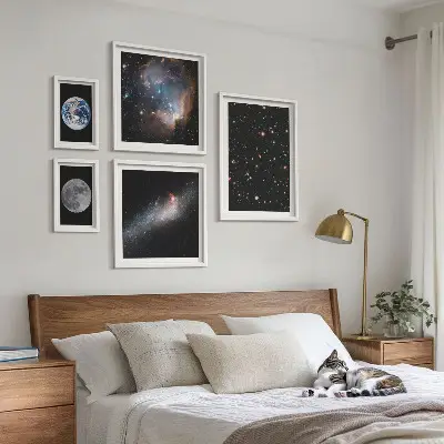 Dekorációs képkészlet kozmikus galaxis tájképek nappaliba