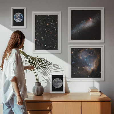 Dekorációs kép készlet nappaliba A galaxis kozmikus tájképei