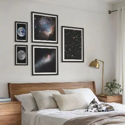 Dekorációs képkészlet kozmikus galaxis tájképek nappaliba