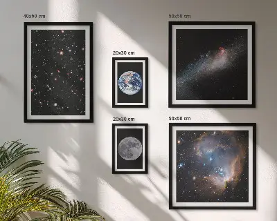 Dekorációs képkészlet kozmikus galaxis tájképek nappaliba