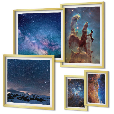 Képkészlet nappaliba Galaxisok kozmikus tájképei