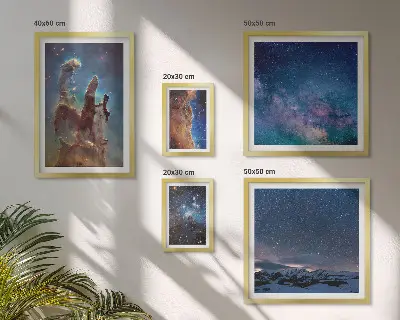 Galaxisok kozmikus tájképei képkészlet nappaliba