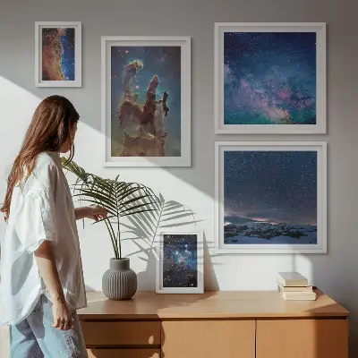 Galaxisok kozmikus tájképei képkészlet nappaliba
