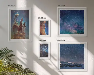 Galaxisok kozmikus tájképei képkészlet nappaliba