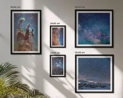 Galaxisok kozmikus tájképei képkészlet nappaliba